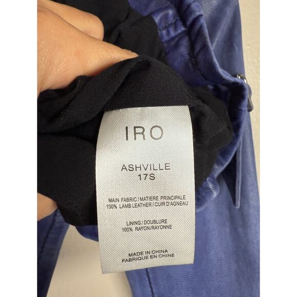 IRO Ashville Lambskin Leather Jacket $1200 size 36/4 US - Picture 5 of 12